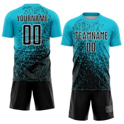 Custom Lakes Blue Black-White Abstract Fragment Art Sublimation Soccer Uniform Jersey Custom Lakes Blue Black-White Abstract Fragment Art Sublimation Soccer Uniform Jersey