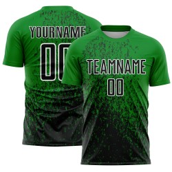 Custom Grass Green Black-White Abstract Fragment Art Sublimation Soccer Uniform Jersey Custom Grass Green Black-White Abstract Fragment Art Sublimation Soccer Uniform Jersey