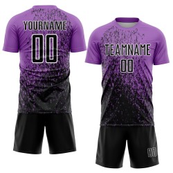 Custom Medium Purple Black-White Abstract Fragment Art Sublimation Soccer Uniform Jersey Custom Medium Purple Black-White Abstract Fragment Art Sublimation Soccer Uniform Jersey