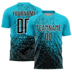 Custom Lakes Blue Black-White Abstract Fragment Art Sublimation Soccer Uniform Jersey Custom Lakes Blue Black-White Abstract Fragment Art Sublimation Soccer Uniform Jersey
