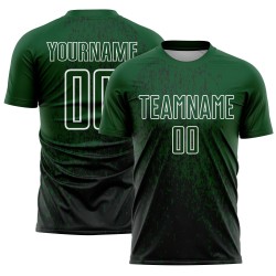 Custom Green Black-White Abstract Fragment Art Sublimation Soccer Uniform Jersey Custom Green Black-White Abstract Fragment Art Sublimation Soccer Uniform Jersey